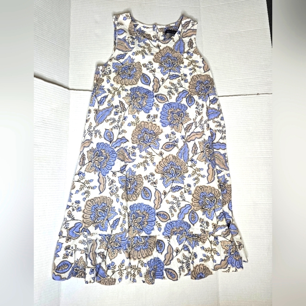 Tommy Hilfiger Sleeveless Provincial Paisley Flounce Hem Dress